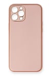 Apple iPhone 12 Pro Max Kılıf Coco Deri Silikon Kapak - Pembe