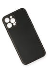Apple iPhone 12 Pro Max Kılıf Coco Deri Silikon Kapak - Siyah