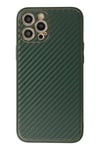 Apple iPhone 12 Pro Max Kılıf Coco Karbon Silikon - Yeşil