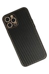 Apple iPhone 12 Pro Max Kılıf Coco Karbon Silikon - Siyah