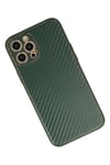 Apple iPhone 12 Pro Max Kılıf Coco Karbon Silikon - Yeşil