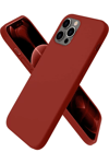 Apple iPhone 12 Pro Max Kılıf First Silikon - Bordo