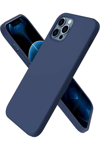Apple iPhone 12 Pro Max Kılıf First Silikon - Lacivert