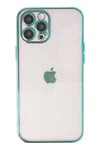 Apple iPhone 12 Pro Max Kılıf Lensli Silikon - Yeşil