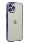 Apple iPhone 12 Pro Max Kılıf Lensli Silikon - Mor