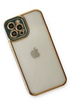 Apple iPhone 12 Pro Max Kılıf Liva Lens Silikon - Yeşil