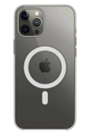 Apple iPhone 12 Pro Max Kılıf Magneticsafe Şeffaf Silikon - Şeffaf
