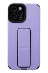 Apple iPhone 12 Pro Max Kılıf Mega Standlı Silikon - Lila