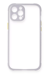 Apple iPhone 12 Pro Max Kılıf Miami Şeffaf Silikon - Lila