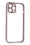 Apple iPhone 12 Pro Max Kılıf Miami Şeffaf Silikon - Açık Mor