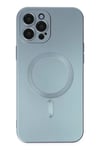 Apple iPhone 12 Pro Max Kılıf Moshi Lens Magneticsafe Silikon - Sierra Blue