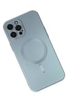 Apple iPhone 12 Pro Max Kılıf Moshi Lens Magneticsafe Silikon - Sierra Blue