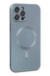 Apple iPhone 12 Pro Max Kılıf Moshi Lens Magneticsafe Silikon - Sierra Blue