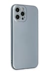 Apple iPhone 12 Pro Max Kılıf Nano içi Kadife Silikon - Sky Blue
