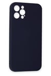 Apple iPhone 12 Pro Max Kılıf Nano içi Kadife Silikon - Lacivert