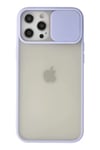 Apple iPhone 12 Pro Max Kılıf Palm Buzlu Kamera Sürgülü Silikon - Lila