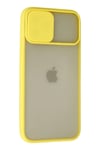 Apple iPhone 12 Pro Max Kılıf Palm Buzlu Kamera Sürgülü Silikon - Sarı