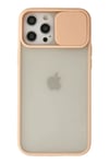 Apple iPhone 12 Pro Max Kılıf Palm Buzlu Kamera Sürgülü Silikon - Pembe