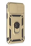 Apple iPhone 12 Pro Max Kılıf Pars Lens Yüzüklü Silikon - Gold