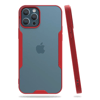 Apple iPhone 12 Pro Max Kılıf Platin Silikon - Kırmızı
