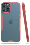 Apple iPhone 12 Pro Max Kılıf Platin Silikon - Pembe