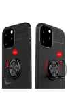 Apple iPhone 12 Pro Max Kılıf Range Yüzüklü Silikon - Siyah-Gold
