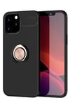 Apple iPhone 12 Pro Max Kılıf Range Yüzüklü Silikon - Siyah-Gold