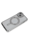 Apple iPhone 13 Kılıf Joke Simli Magneticsafe Kılıf - Gümüş