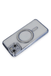 Apple iPhone 13 Kılıf Joke Simli Magneticsafe Kılıf - Mavi
