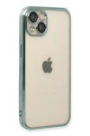 Apple iPhone 13 Kılıf Lensli Silikon - Yeşil
