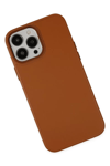 Apple iPhone 13 Pro Kılıf Asya Deri Silikon - Kahverengi