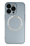 Apple iPhone 13 Pro Kılıf Jack Magneticsafe Lens Silikon - Sierra Blue