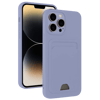 Apple iPhone 13 Pro Kılıf Kelvin Kartvizitli Silikon - Lila