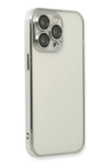 Apple iPhone 13 Pro Kılıf Lensli Silikon - Gümüş
