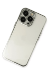 Apple iPhone 13 Pro Kılıf Lensli Silikon - Gümüş