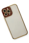 Apple iPhone 13 Pro Kılıf Liva Lens Silikon - Bordo