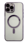 Apple iPhone 13 Pro Kılıf Magneticsafe Lazer Silikon - Mor