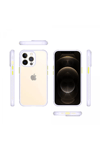 Apple iPhone 13 Pro Kılıf Miami Şeffaf Silikon - Lila