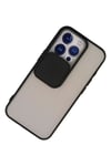 Apple iPhone 13 Pro Kılıf Palm Buzlu Kamera Sürgülü Silikon - Siyah