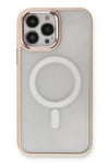 Apple iPhone 13 Pro Kılıf Room Magneticsafe Silikon - Pudra