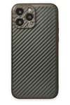 Apple iPhone 13 Pro Max Kılıf Coco Karbon Silikon - Füme