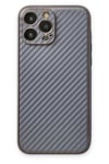 Apple iPhone 13 Pro Max Kılıf Coco Karbon Silikon - Gri