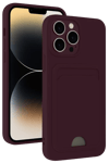 Apple iPhone 13 Pro Max Kılıf Kelvin Kartvizitli Silikon - Derin Mor