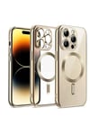 Apple iPhone 13 Pro Max Kılıf Kross Magneticsafe Kapak - Gold