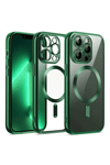 Apple iPhone 13 Pro Max Kılıf Kross Magneticsafe Kapak - Koyu Yeşil