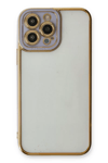 Apple iPhone 13 Pro Max Kılıf Liva Lens Silikon - Lila
