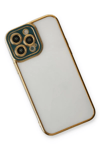 Apple iPhone 13 Pro Max Kılıf Liva Lens Silikon - Yeşil