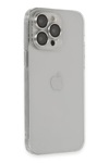 Apple iPhone 13 Pro Max Kılıf Luko Lens Silikon - Gümüş