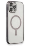 Apple iPhone 13 Pro Max Kılıf Magneticsafe Lazer Silikon - Siyah