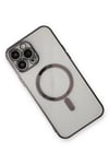 Apple iPhone 13 Pro Max Kılıf Magneticsafe Lazer Silikon - Siyah